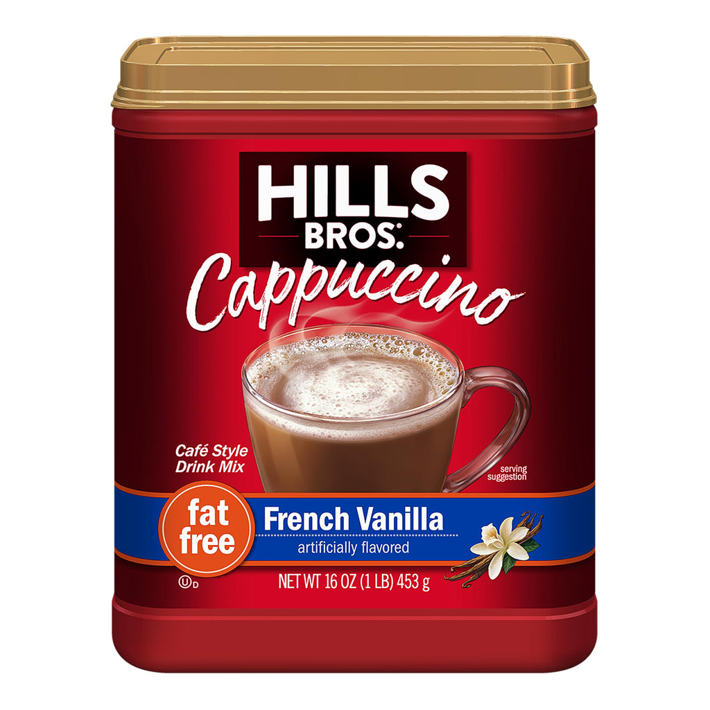 Hills Bros. Cappuccino Mix – Rich, Frothy Coffeehouse-Tasting Instant Drink Mix – Quick and Easy Preparation – Perfect for Hot & Iced Drinks & Creaming Coffee – Rich Variety Pack, 2 Packs of 16oz & 1 Pack of 14oz