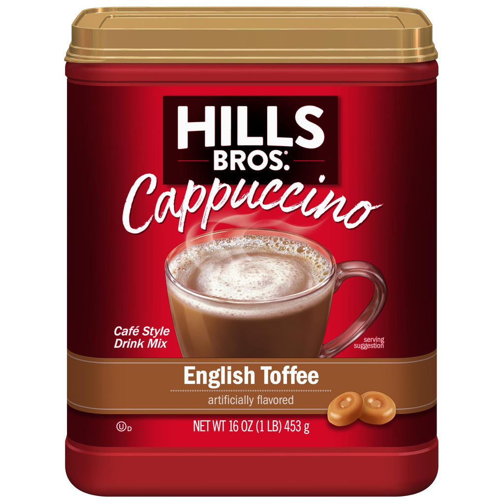 Hills Bros. Cappuccino Mix – Rich, Frothy Coffeehouse-Tasting Instant Drink Mix – Quick and Easy Preparation – Perfect for Hot & Iced Drinks & Creaming Coffee – Rich Variety Pack, 2 Packs of 16oz & 1 Pack of 14oz