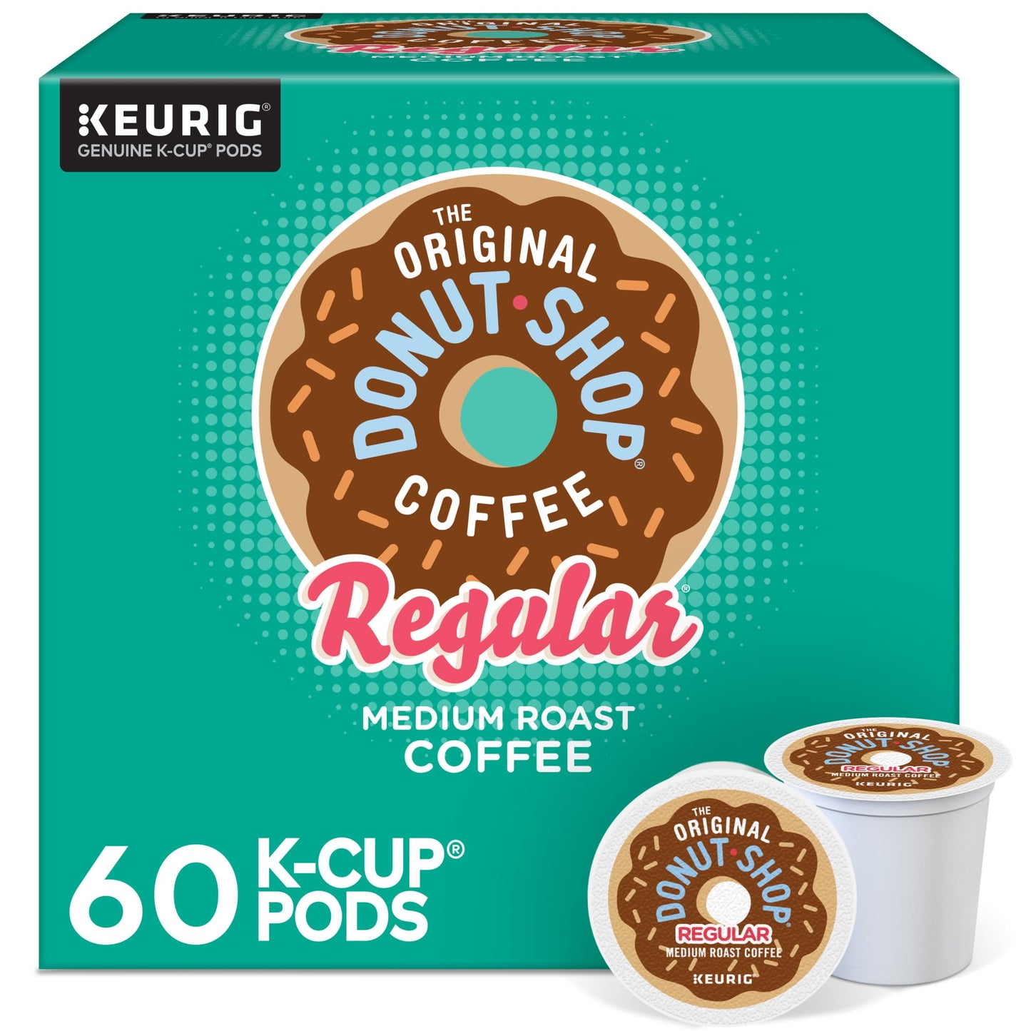 The Original Donut Shop Regular, Single-Serve Keurig K-Cup Pods, Medium Roast Coffee Pods, 32 Count