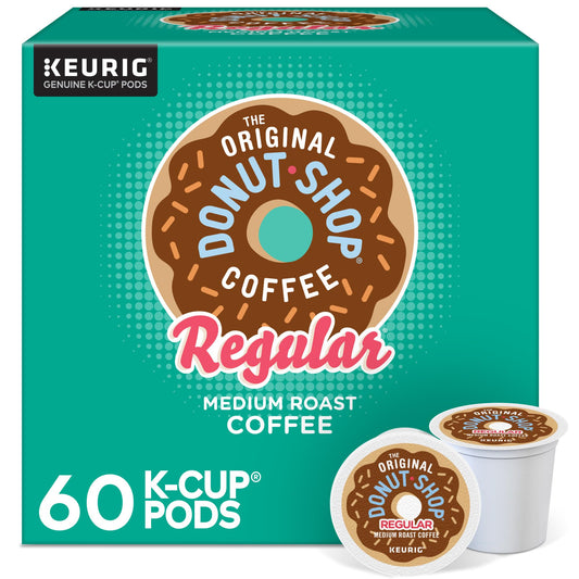 The Original Donut Shop Regular, Single-Serve Keurig K-Cup Pods, Medium Roast Coffee Pods, 32 Count