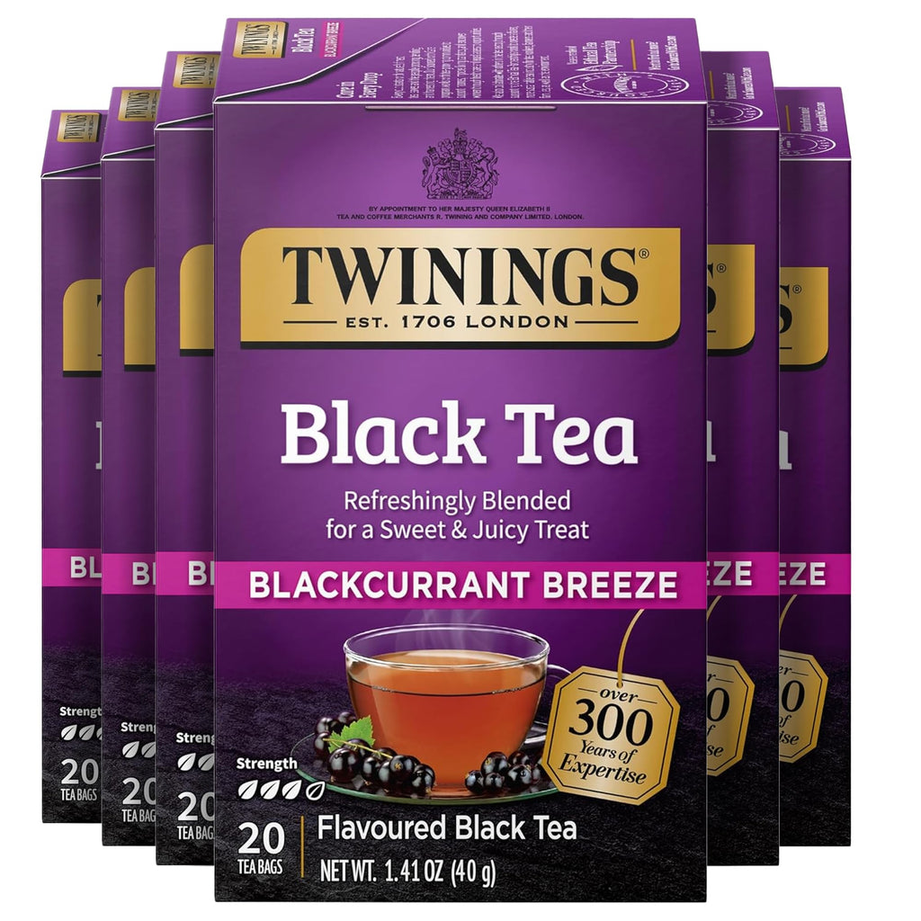 Twinings English Breakfast Black Tea Individually Wrapped Bags, 100 Count (Pack of 1), Smooth, Flavourful, and Robust, Caffeinated, Enjoy Hot or Iced, 100 Teabags