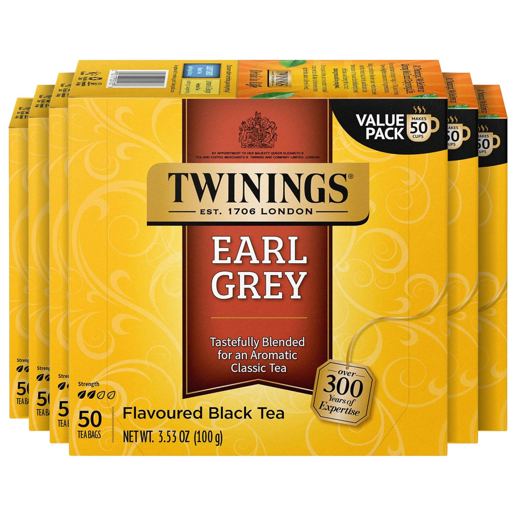 Twinings English Breakfast Black Tea Individually Wrapped Bags, 100 Count (Pack of 1), Smooth, Flavourful, and Robust, Caffeinated, Enjoy Hot or Iced, 100 Teabags