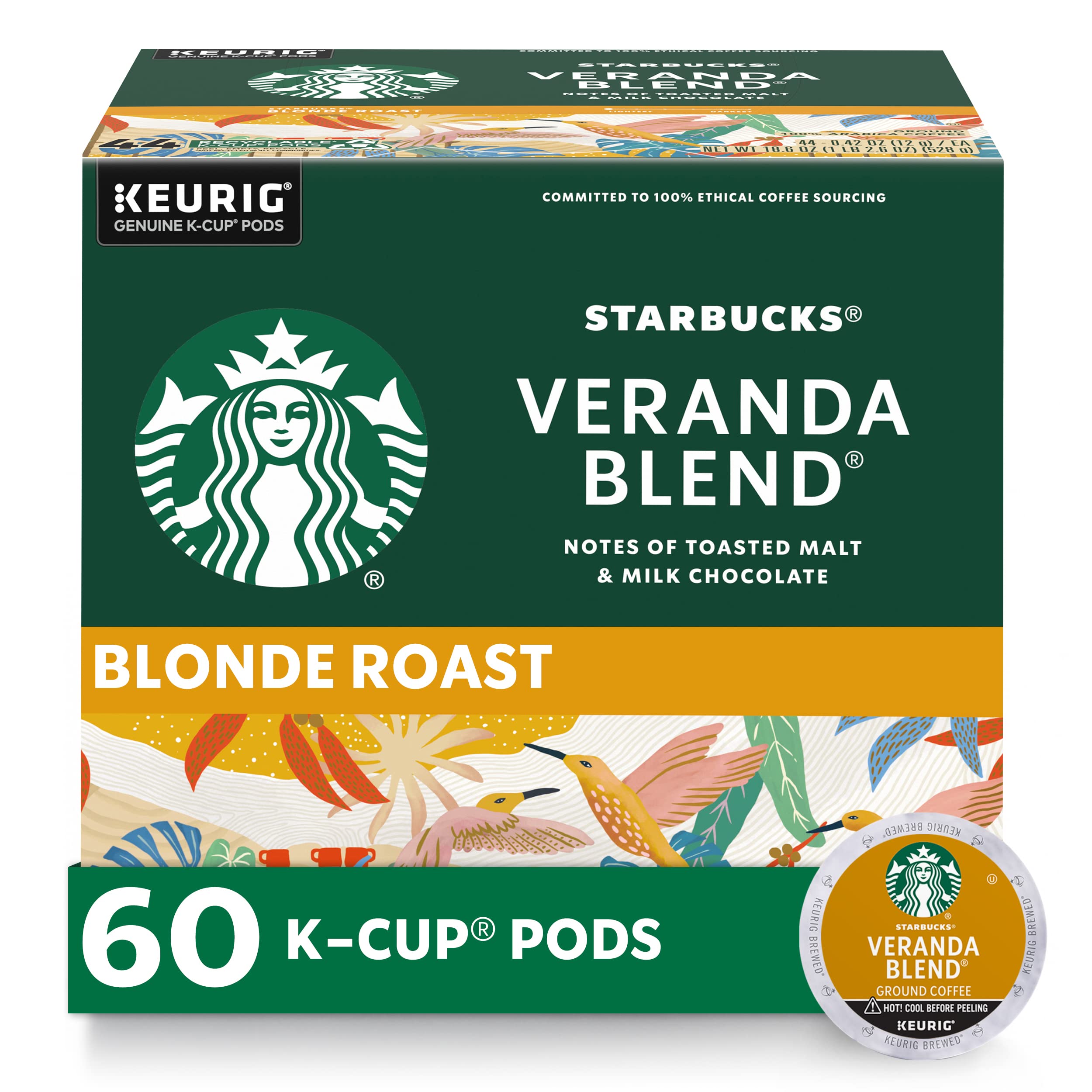 Starbucks Coffee K-Cup Pods,  Flavored Selection Coffee, Naturally Flavored, 100% Arabica, 6 Boxes (60 Pods Total)