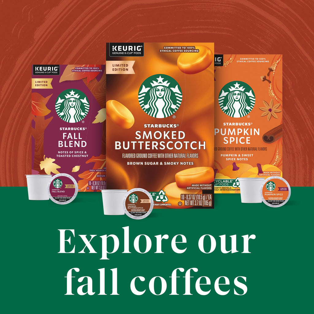 Starbucks Coffee K-Cup Pods,  Flavored Selection Coffee, Naturally Flavored, 100% Arabica, 6 Boxes (60 Pods Total)