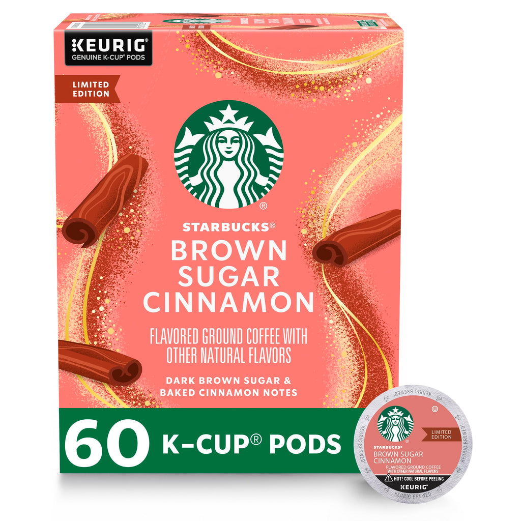 Starbucks Coffee K-Cup Pods,  Flavored Selection Coffee, Naturally Flavored, 100% Arabica, 6 Boxes (60 Pods Total)