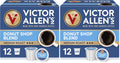 Victor Allen's Coffee Donut Shop Blend, Medium Roast, 12 Count, Single Serve Coffee Pods for Keurig K-Cup Brewers