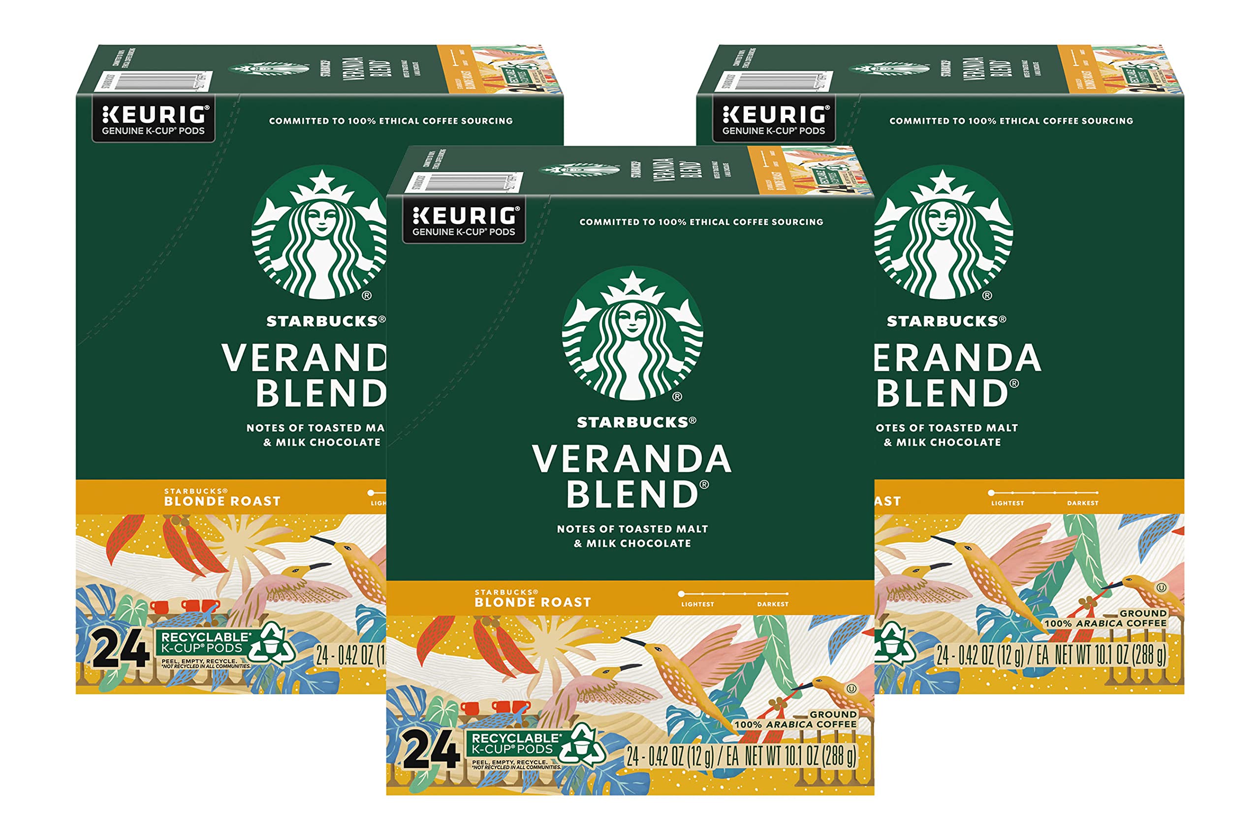 Starbucks Coffee K-Cup Pods,  Flavored Selection Coffee, Naturally Flavored, 100% Arabica, 6 Boxes (60 Pods Total)