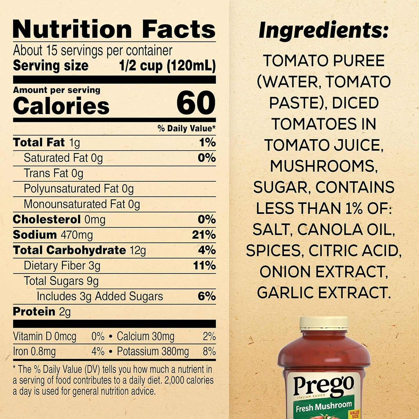 Prego Traditional Pasta Sauce, 45 oz Jar