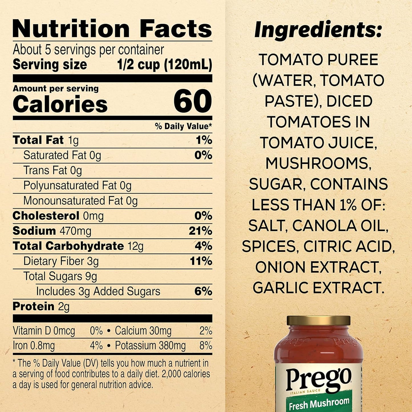Prego Traditional Pasta Sauce, 45 oz Jar