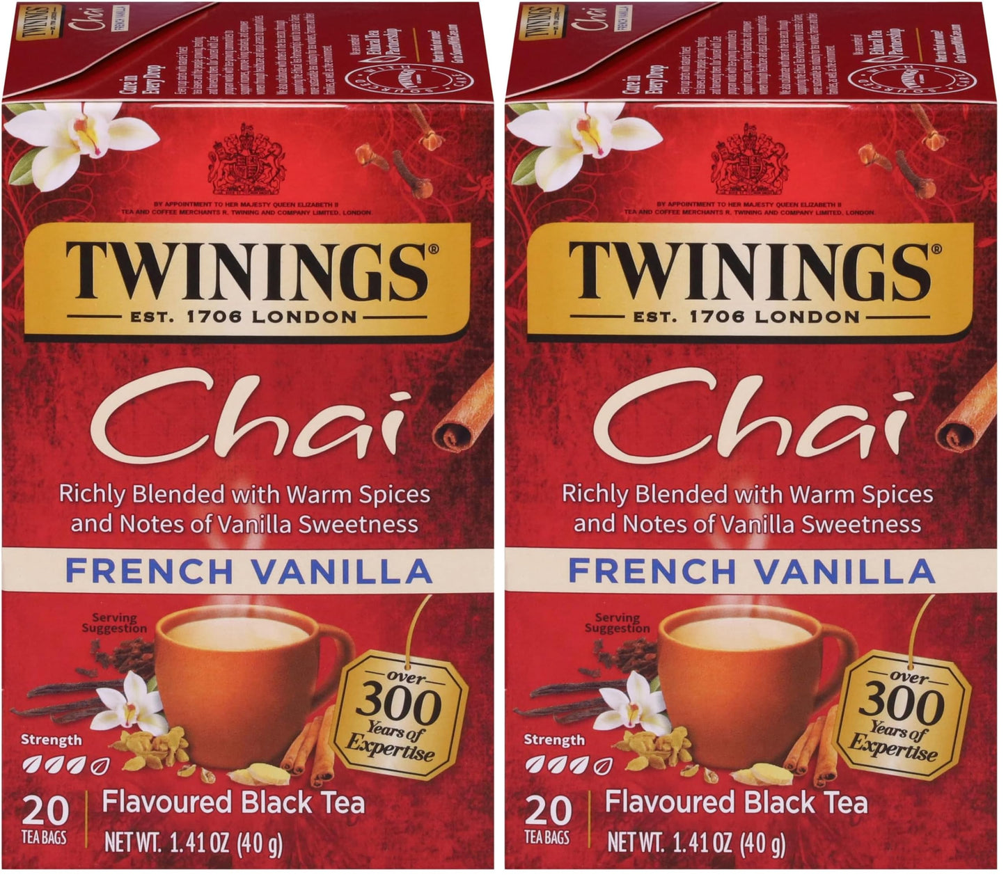 Twinings English Breakfast Black Tea Individually Wrapped Bags, 100 Count (Pack of 1), Smooth, Flavourful, and Robust, Caffeinated, Enjoy Hot or Iced, 100 Teabags