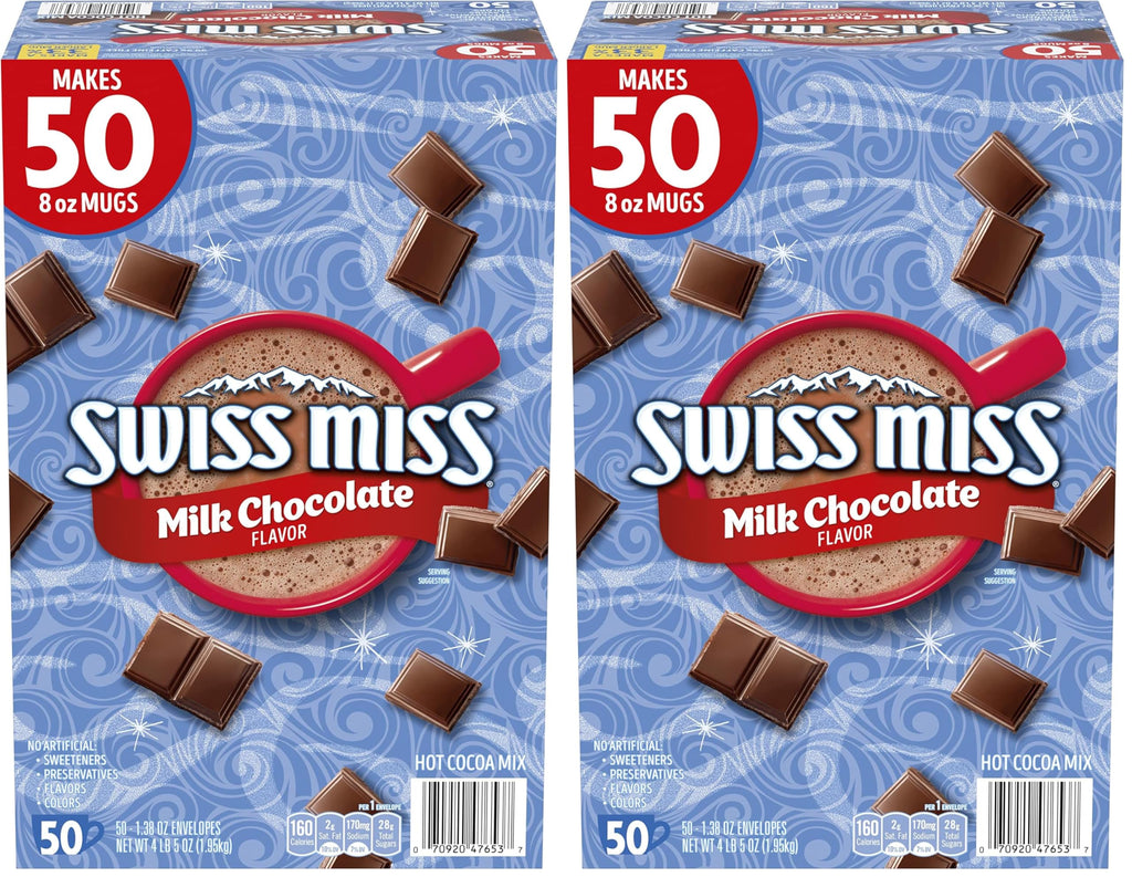 Swiss Miss Milk Chocolate Flavor Hot Cocoa Mix, 1.38 oz. 50-Count