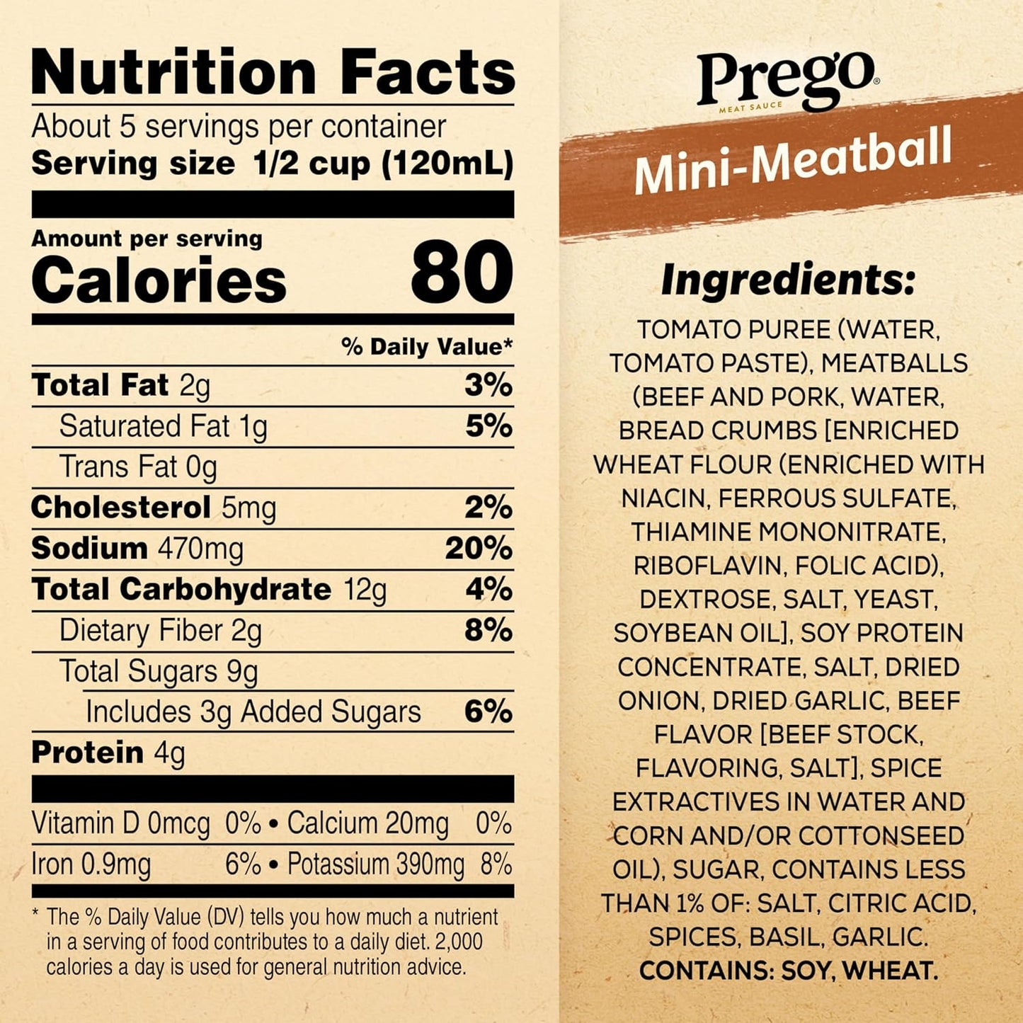 Prego Traditional Pasta Sauce, 45 oz Jar