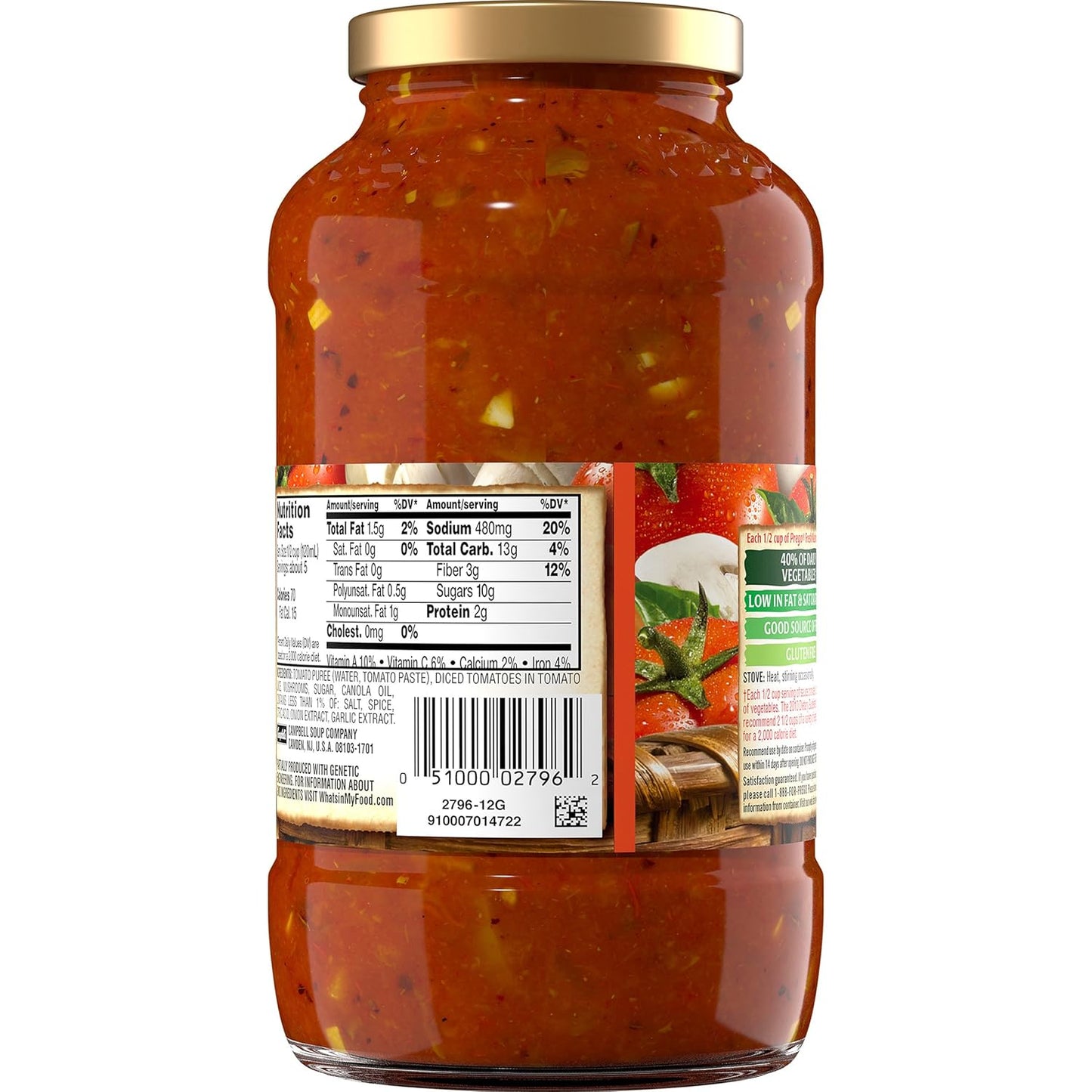 Prego Traditional Pasta Sauce, 45 oz Jar