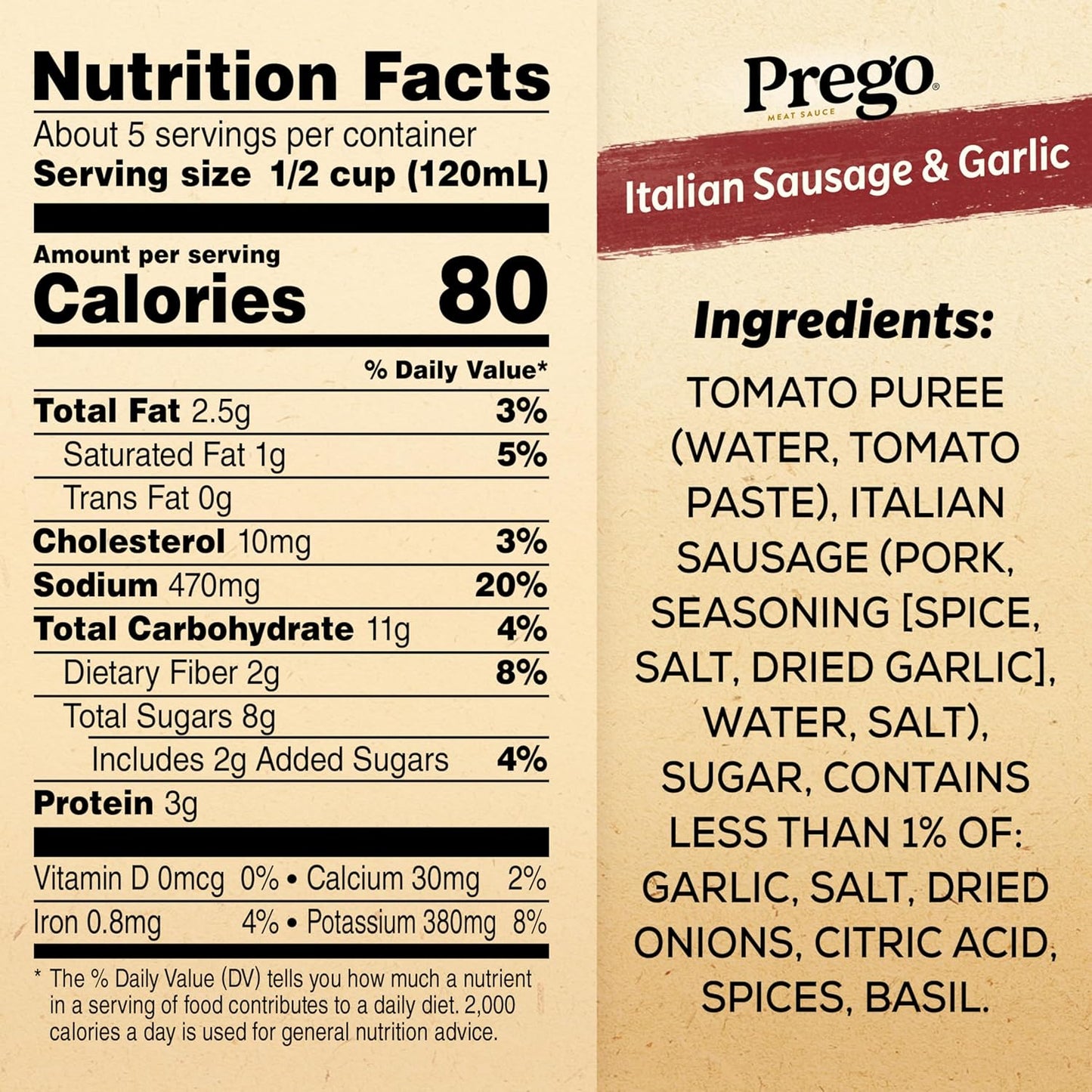 Prego Traditional Pasta Sauce, 45 oz Jar