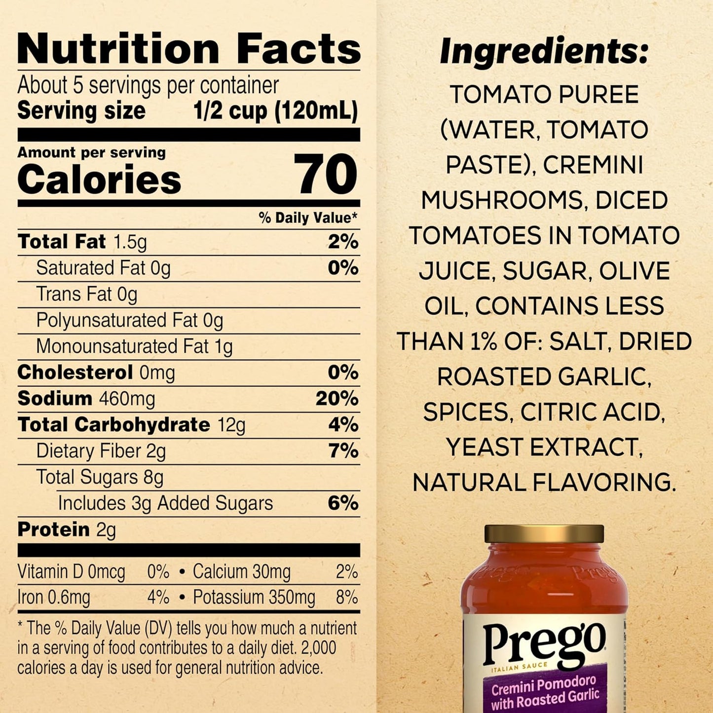 Prego Traditional Pasta Sauce, 45 oz Jar