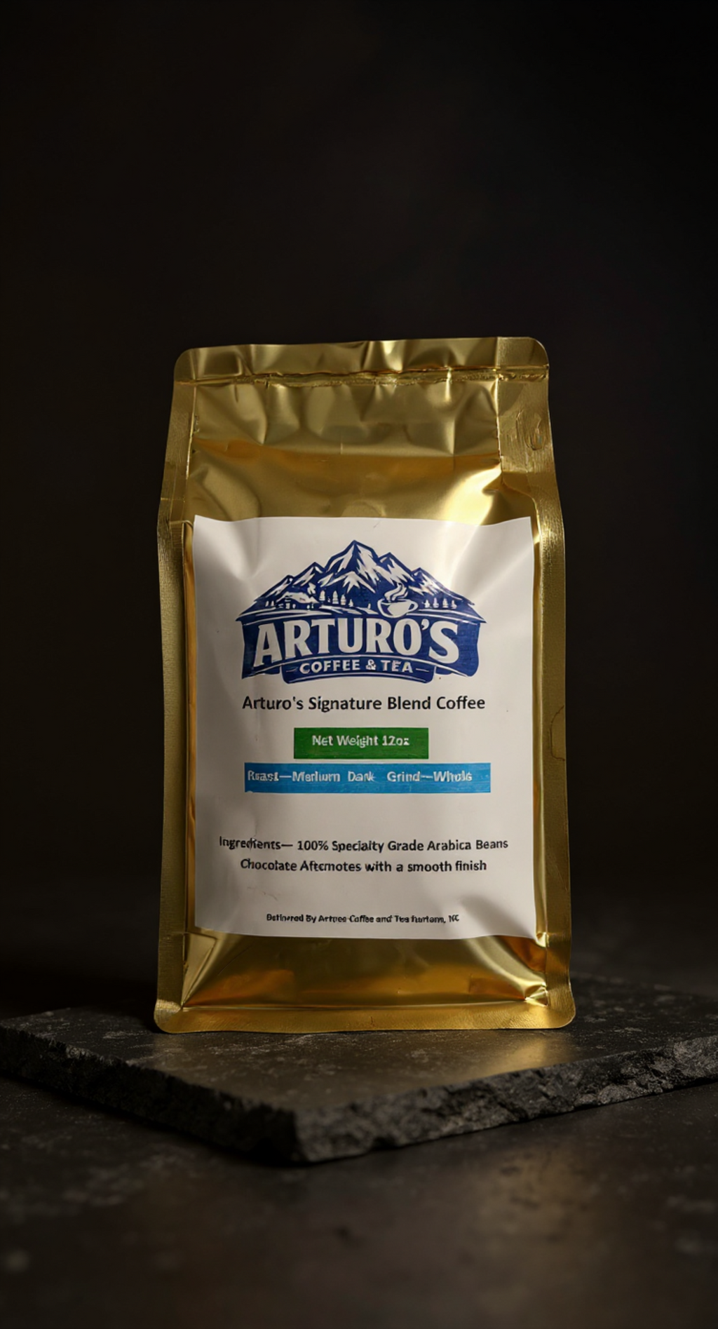 Arturo's Signature Blend Coffee 12oz Bag Whole Bean