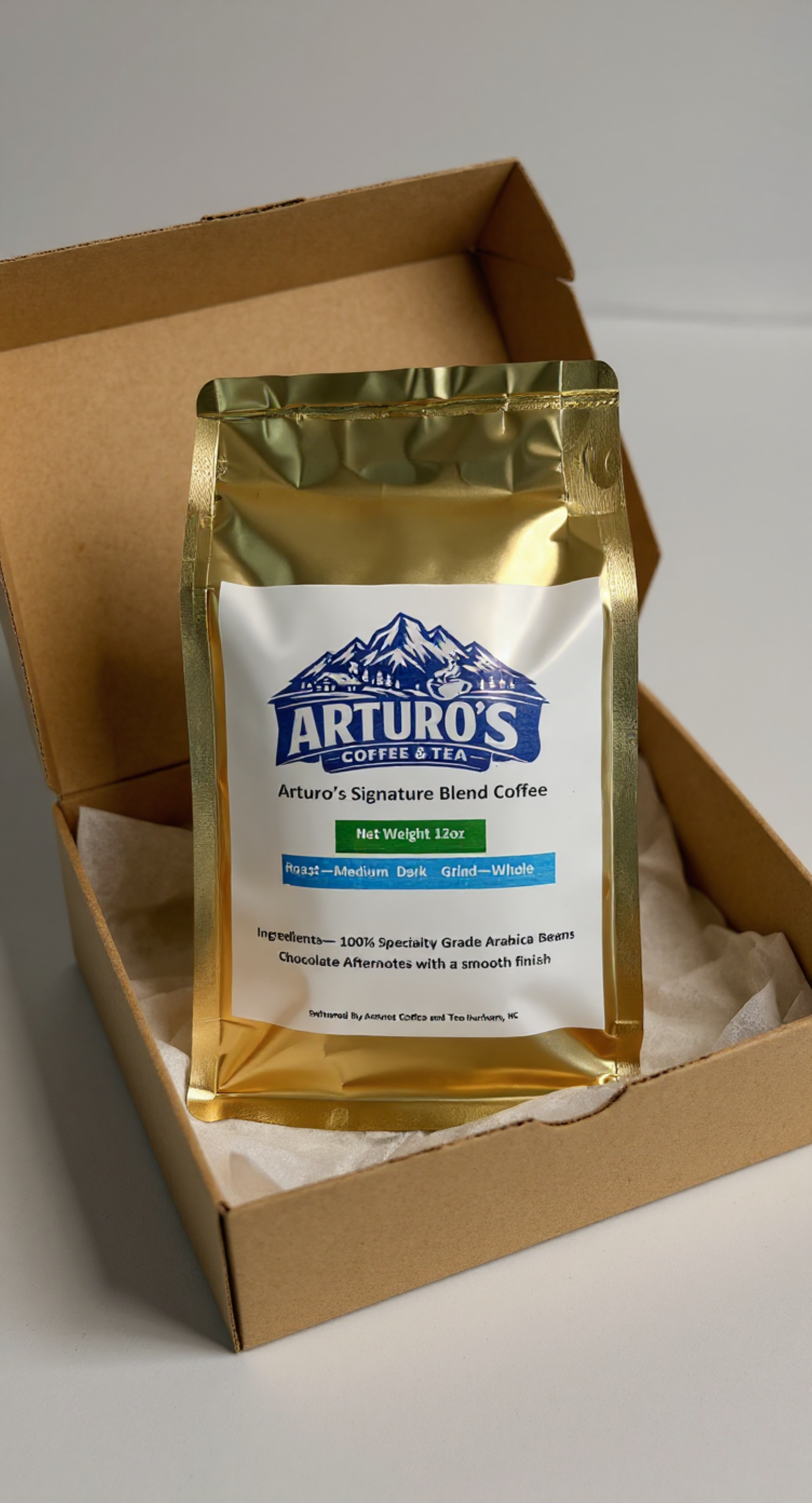 Arturo's Signature Blend Coffee 12oz Bag Whole Bean