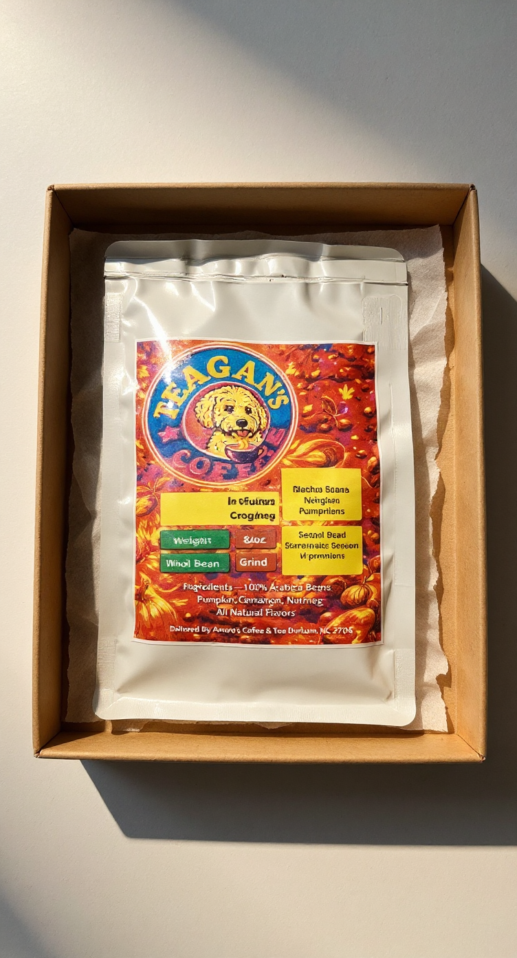Teagan’s Pumpkin Spice Coffee – Medium Roast Whole Bean Fall Blend