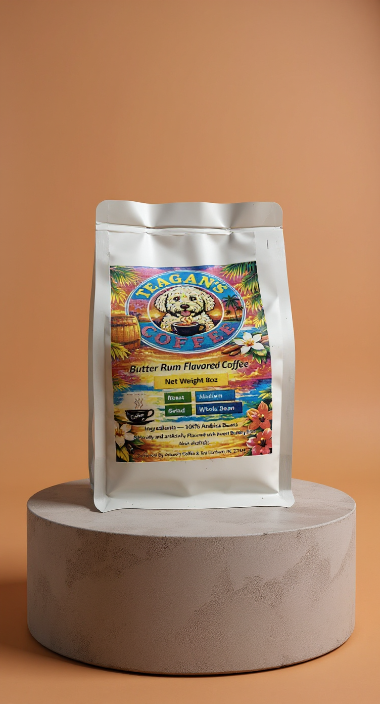 Teagans Butter Rum Flavored Coffee