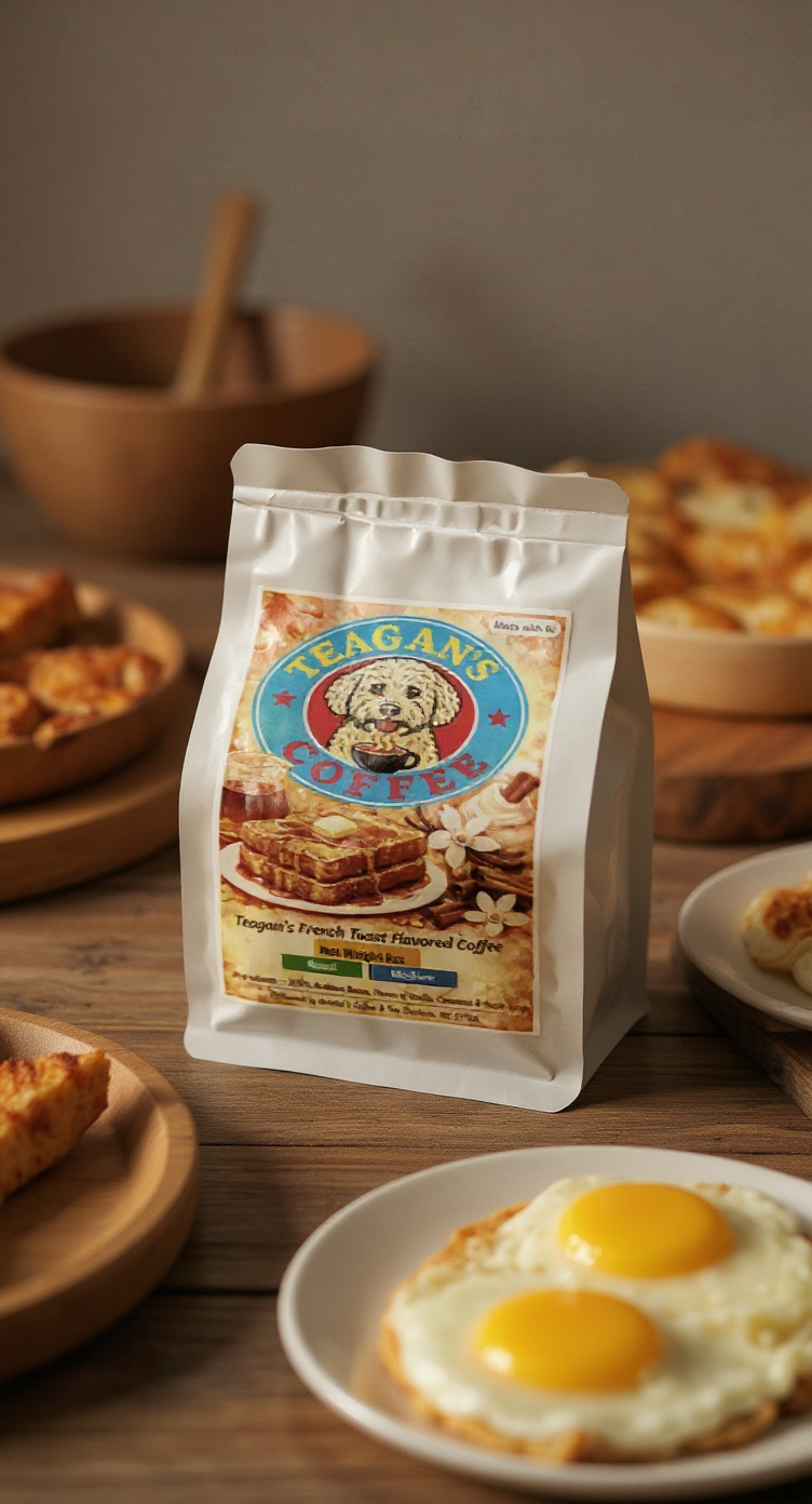 Teagan’s French Toast Flavored Coffee – Sweet Vanilla & Maple Breakfast Blend
