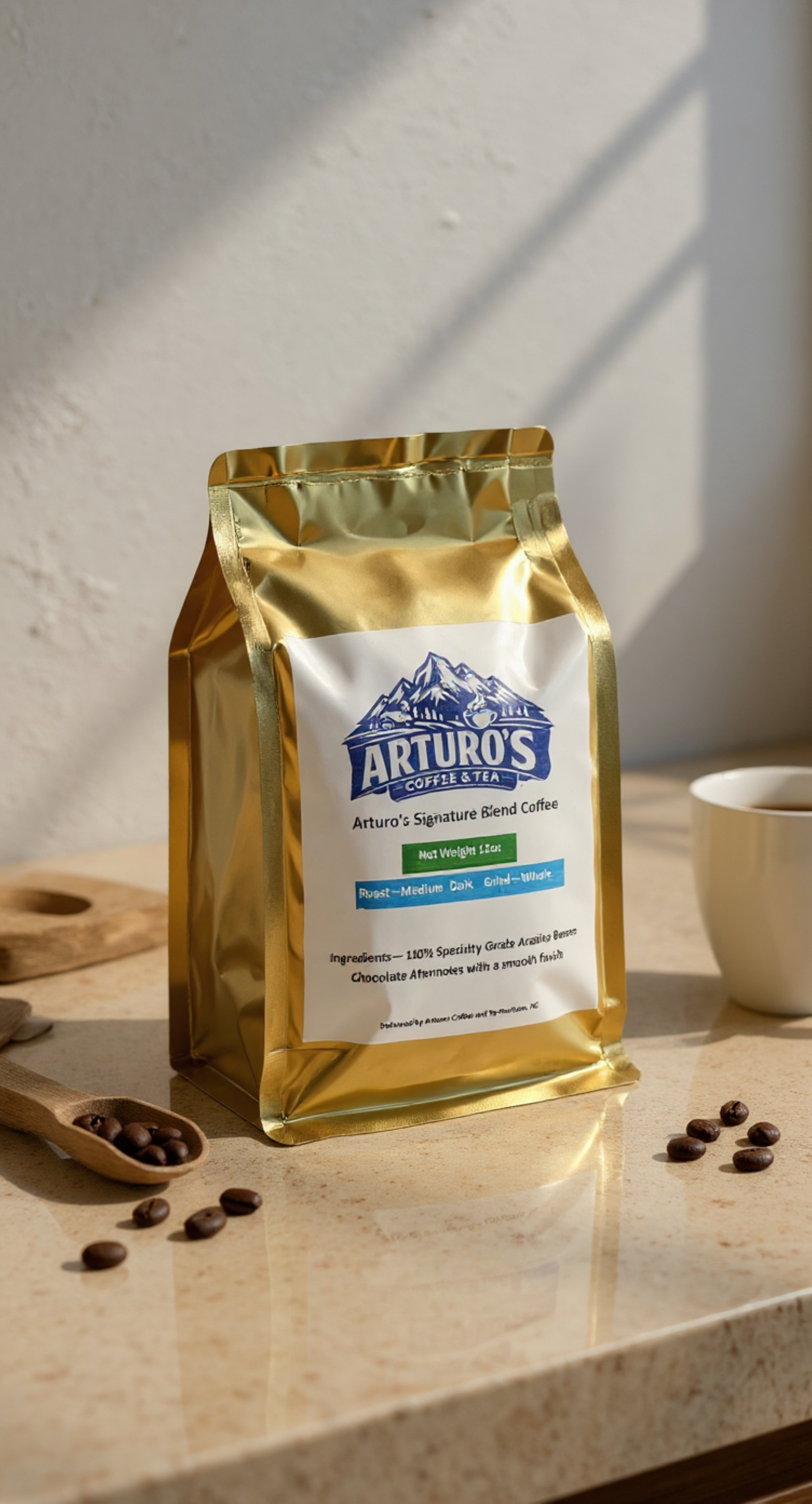 Arturo's Signature Blend Coffee 12oz Bag Whole Bean