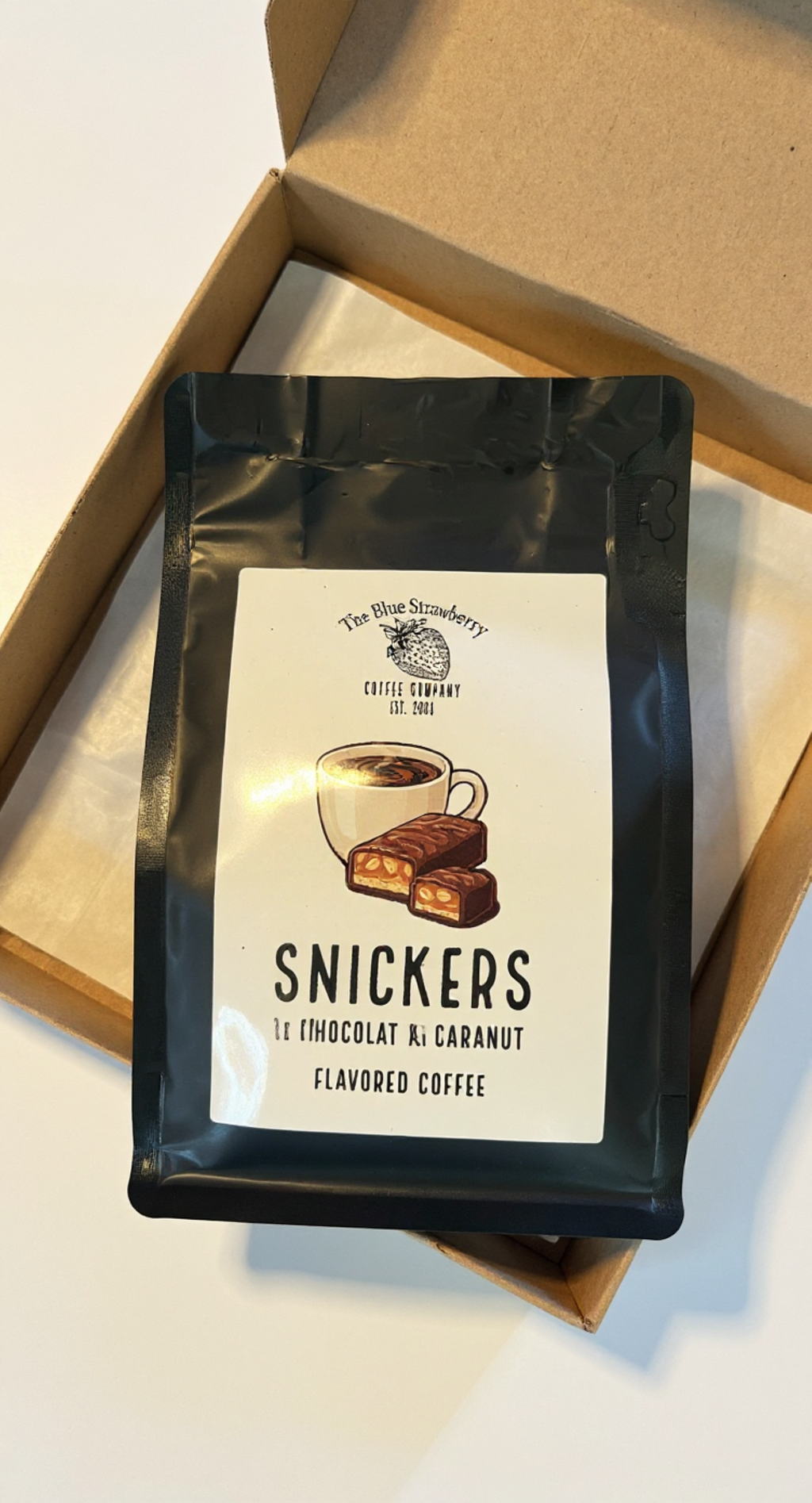 Snickers Flavored Coffee- 8oz Whole Bean