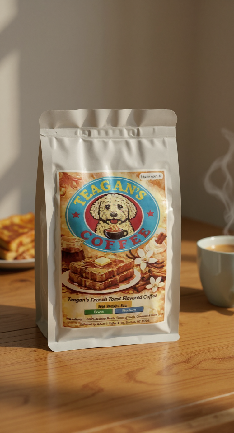 Teagan’s French Toast Flavored Coffee – Sweet Vanilla & Maple Breakfast Blend
