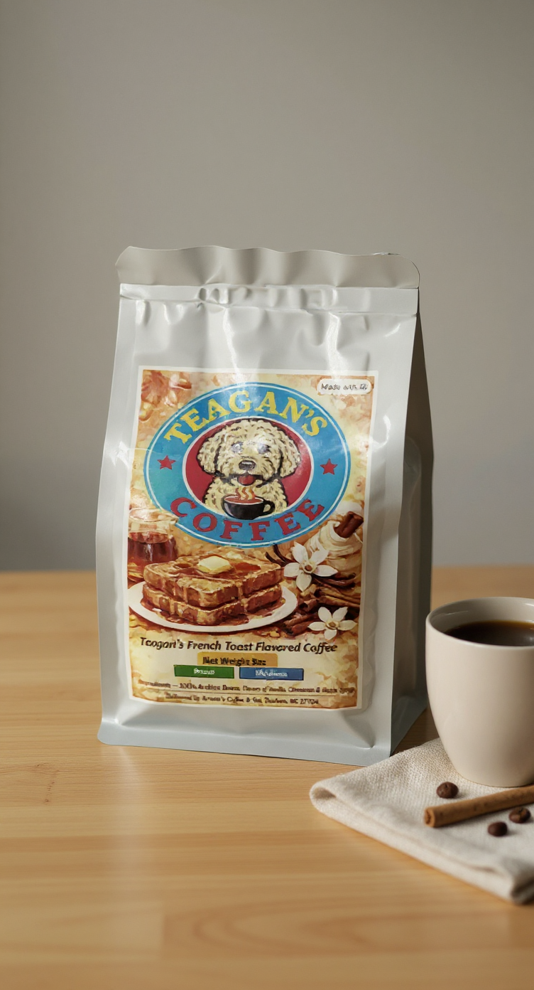 Teagan’s French Toast Flavored Coffee – Sweet Vanilla & Maple Breakfast Blend