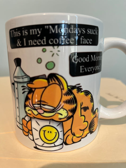 Garfield - Monday Morning I Need Coffee Face 15oz