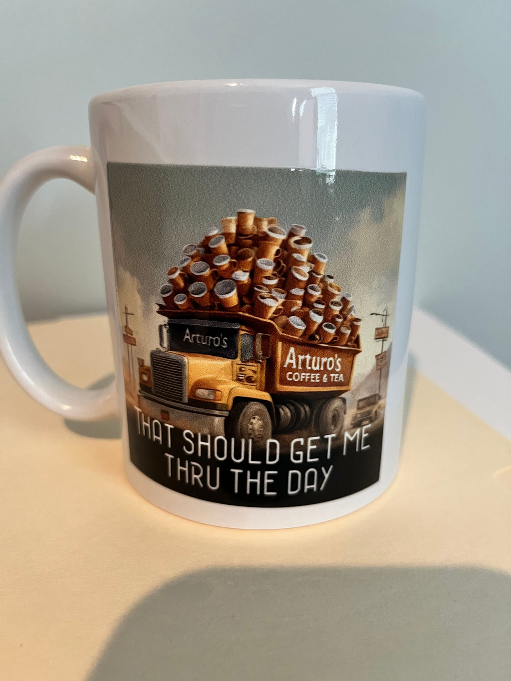 THAT SHOULD GET ME THRU THE DAY" Mug – 11oz Ceramic