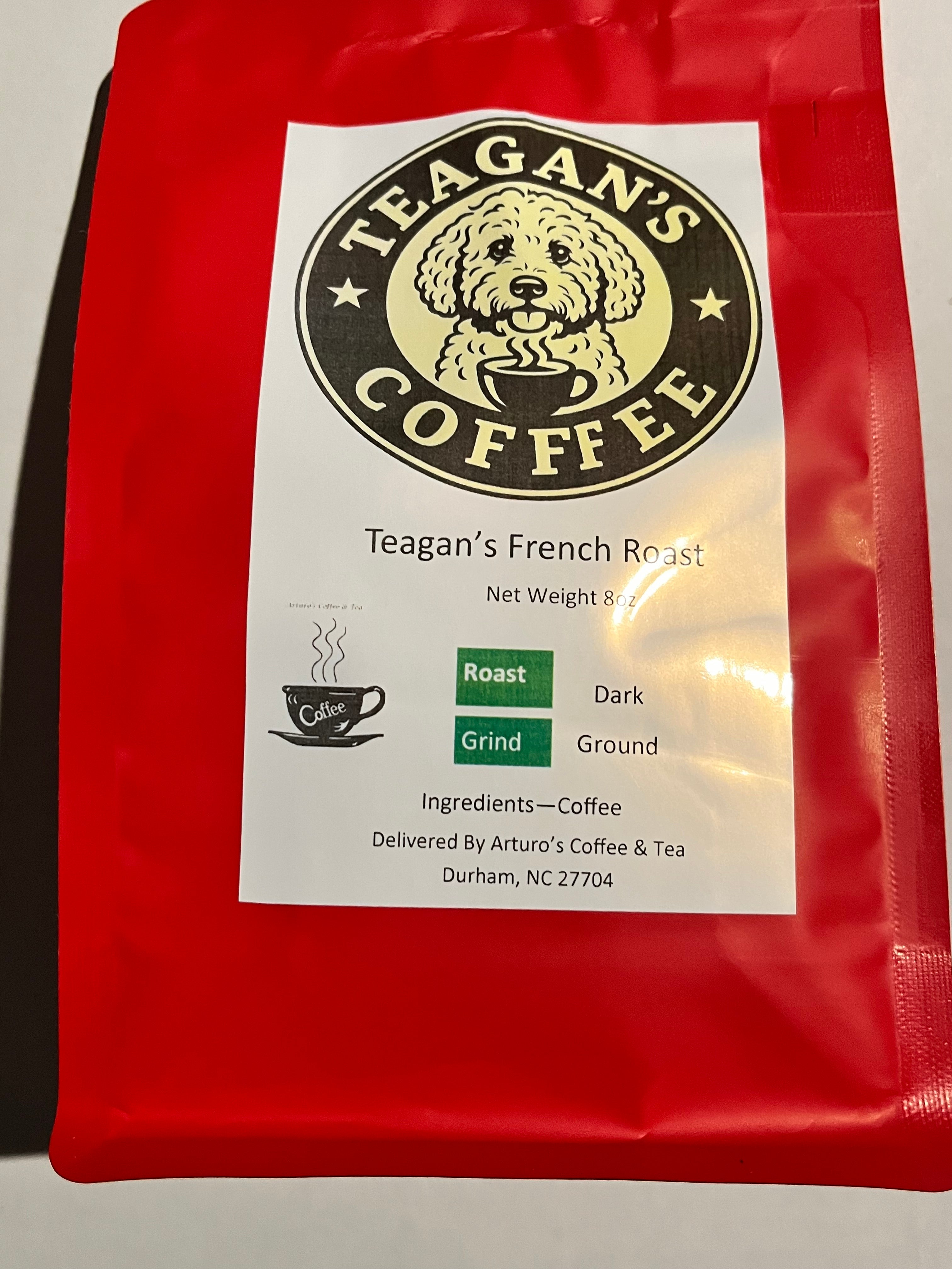 Teagans French Roast Coffee Ground - 8oz Bag