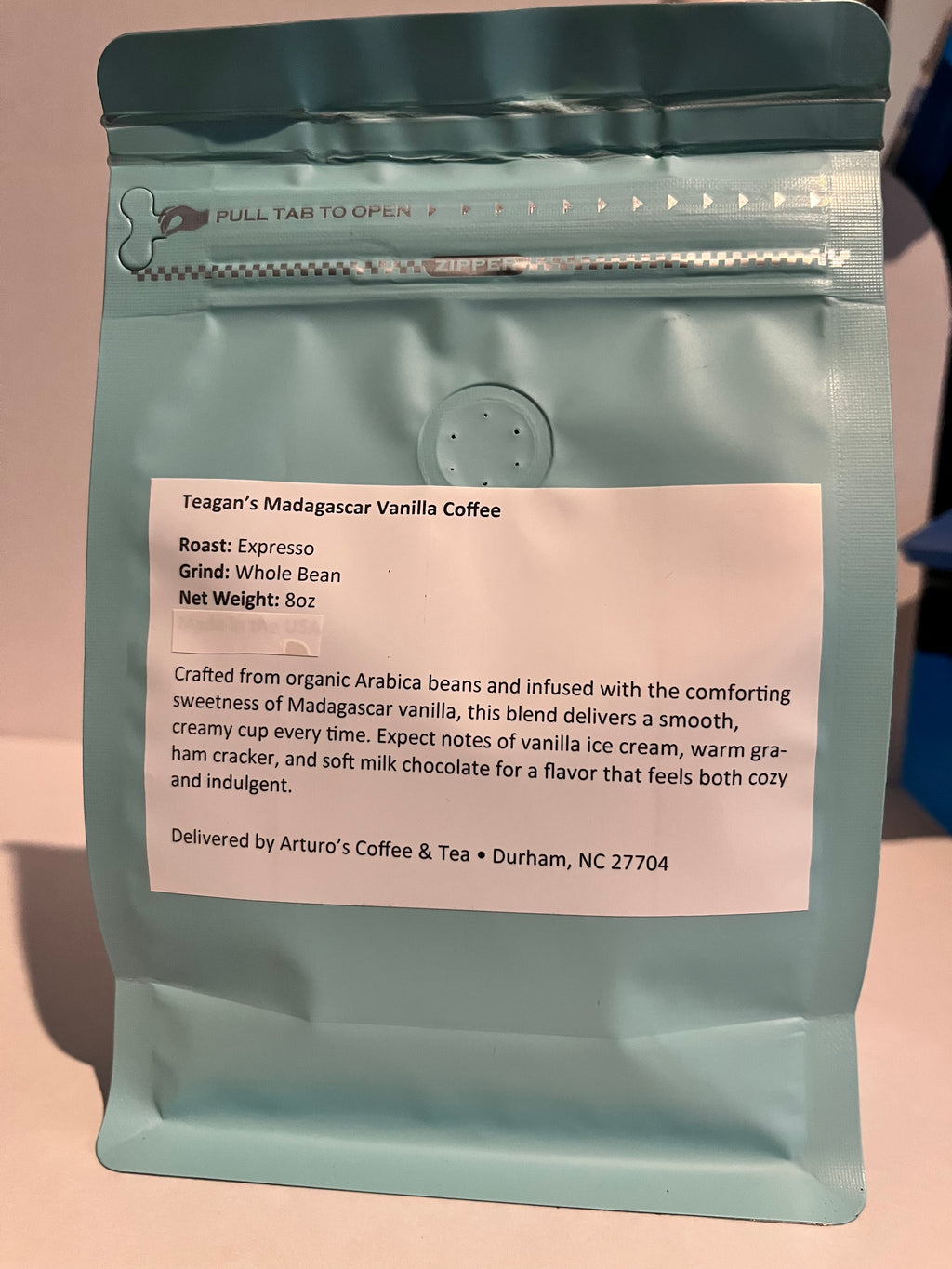 Teagan’s Madagascar Vanilla Coffee – Organic Arabica with Vanilla Ice Cream, Graham Cracker & Milk Chocolate Notes