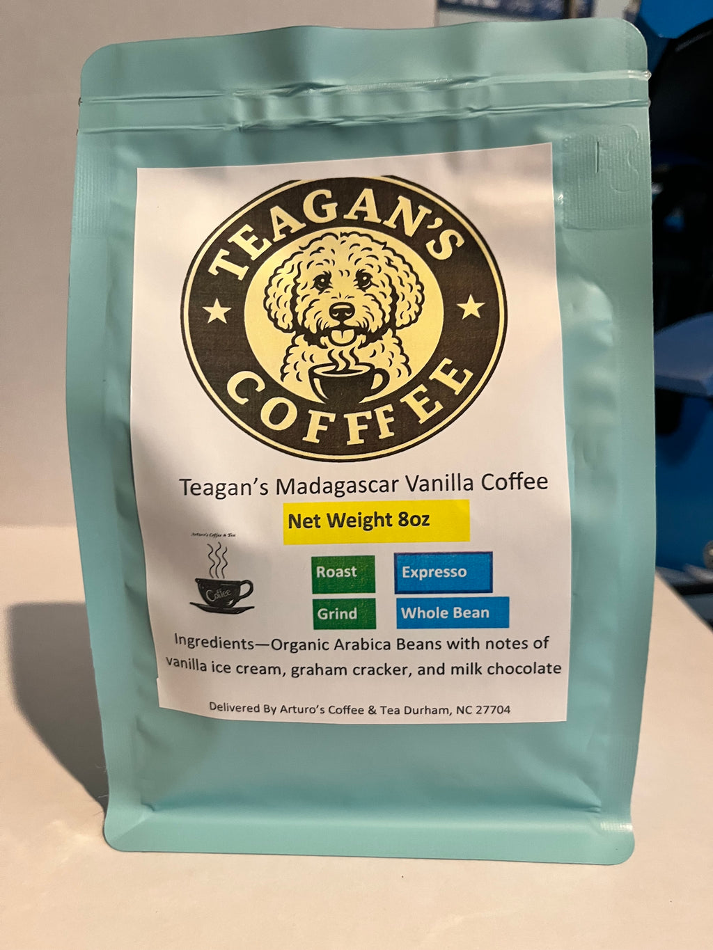 Teagan’s Madagascar Vanilla Coffee – Organic Arabica with Vanilla Ice Cream, Graham Cracker & Milk Chocolate Notes