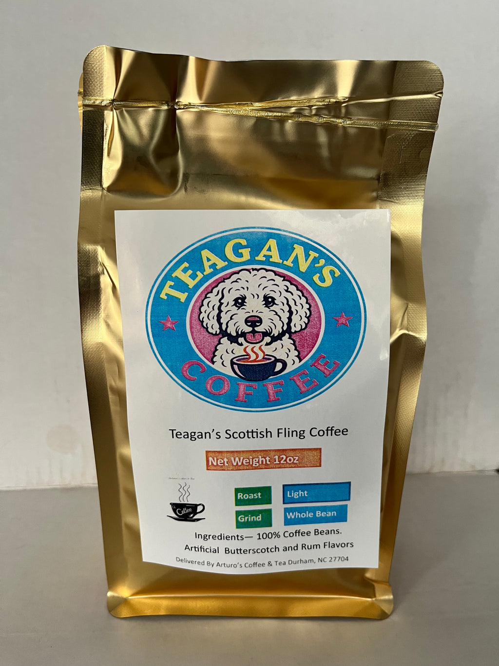 Teagan's Scottish Fling Flavored Coffee 8and 12 oz bag