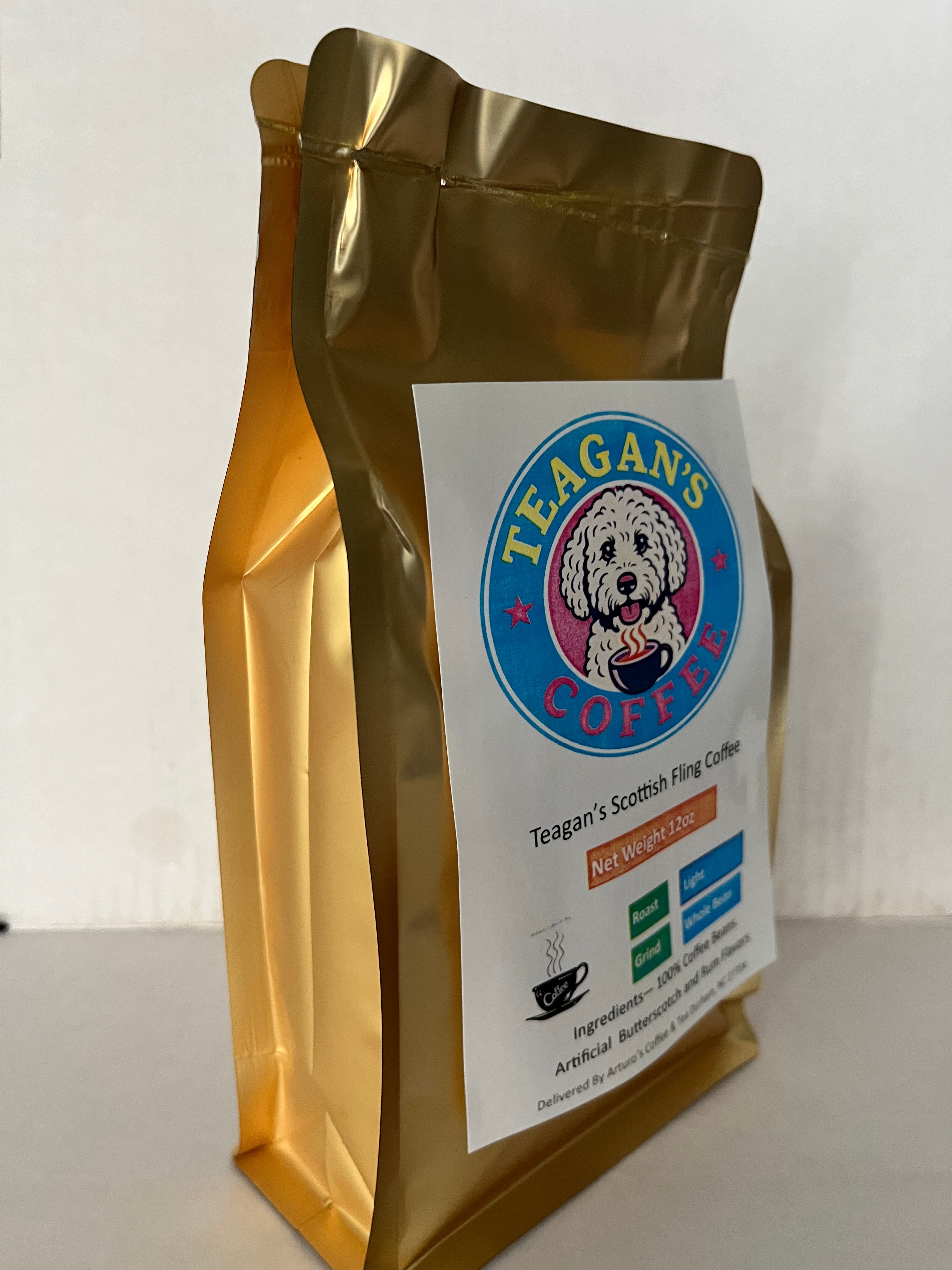 Teagan's Scottish Fling Flavored Coffee 8and 12 oz bag