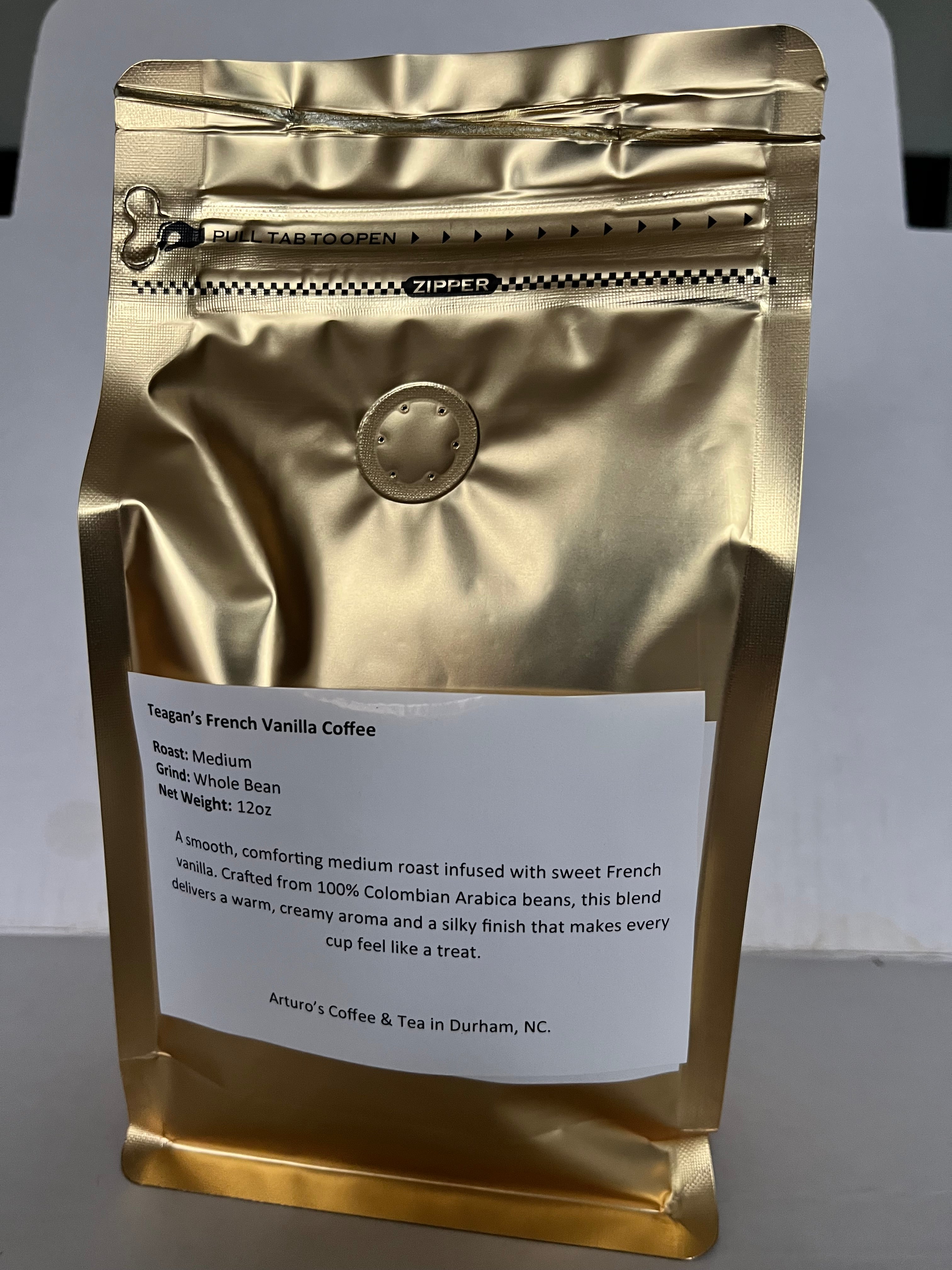 Teagan's French Vanilla Coffee 12oz bag