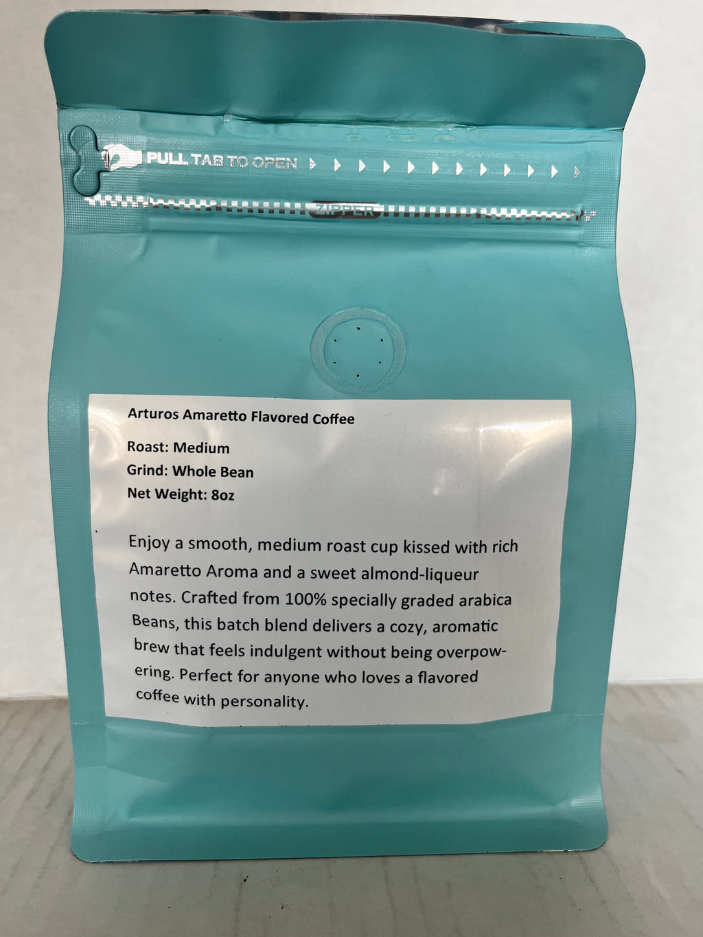 Arturos Amaretto Flavored Coffee 8oz Bag Whole Bean