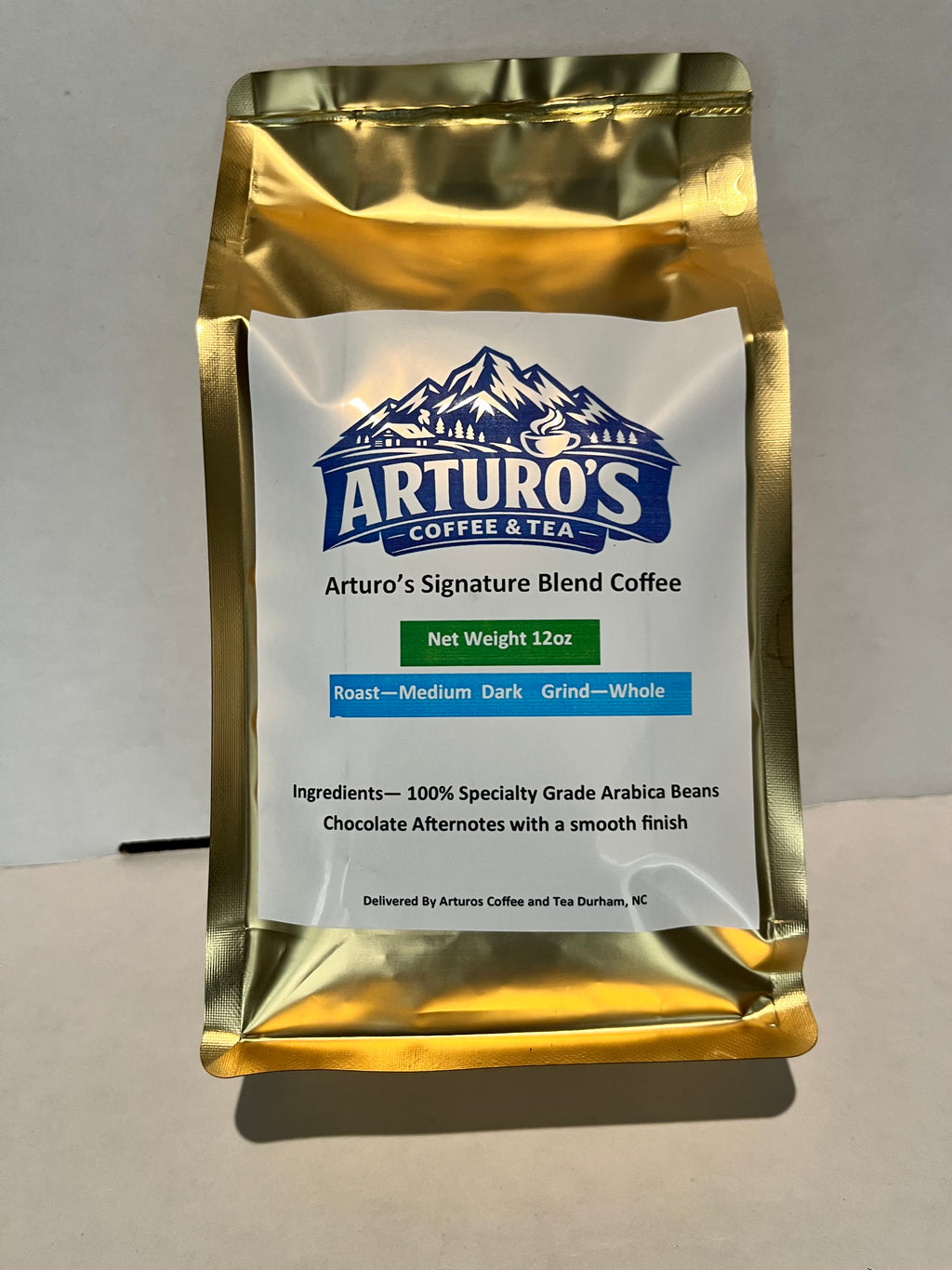 Arturo's Signature Blend Coffee 12oz Bag Whole Bean