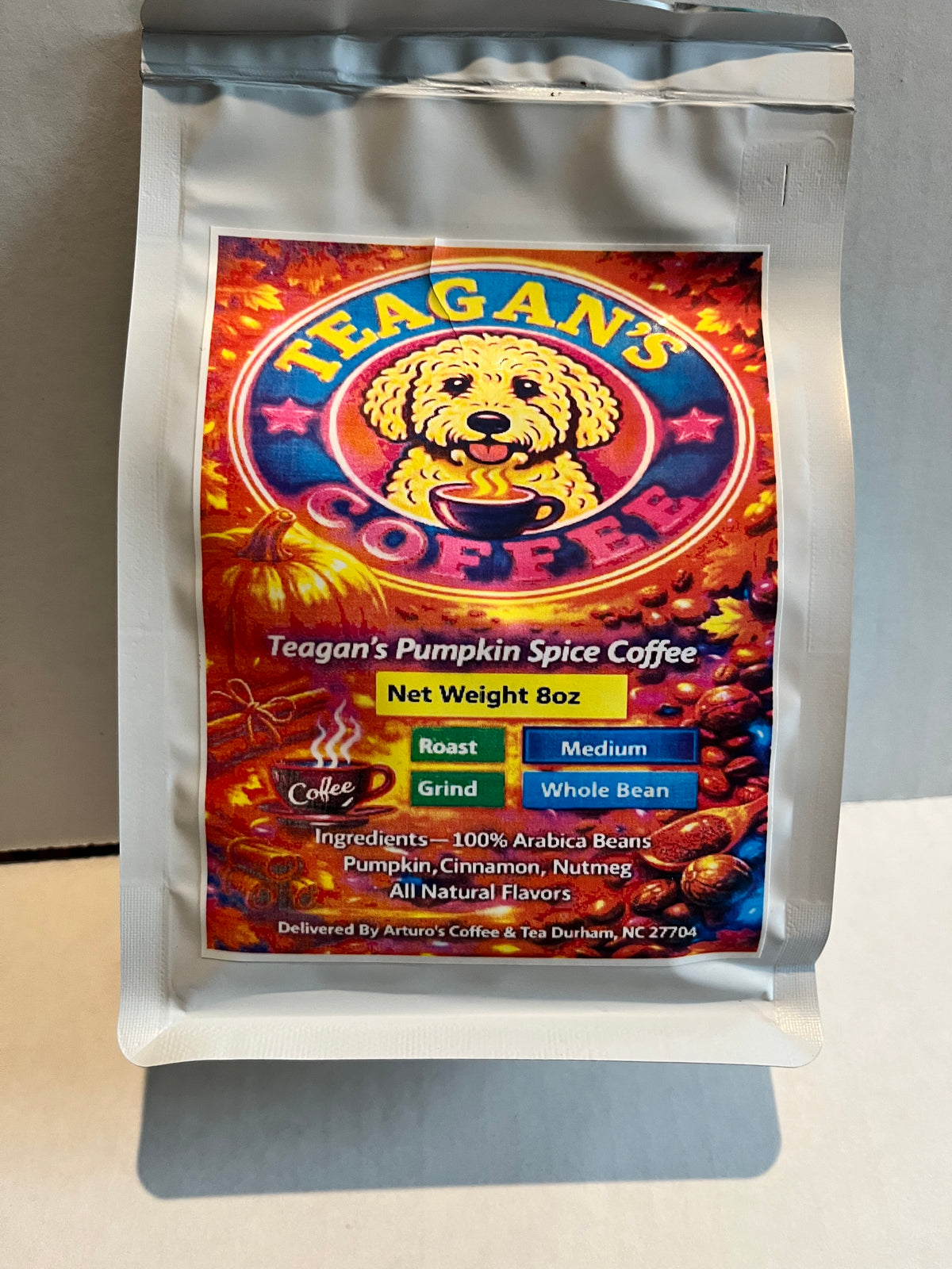 Teagan’s Pumpkin Spice Coffee – Medium Roast Whole Bean Fall Blend