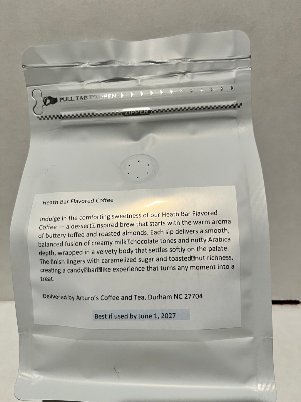 Teagan’s Heath Bar Flavored Coffee – Medium Roast Whole Bean | English Toffee, Almond & Milk Chocolate Blend