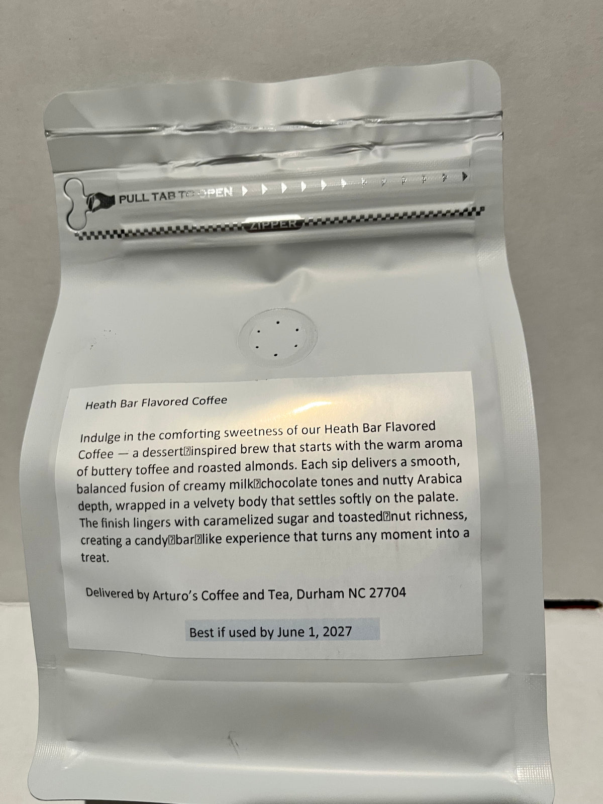 Teagan’s Heath Bar Flavored Coffee – Medium Roast Whole Bean | English Toffee, Almond & Milk Chocolate Blend