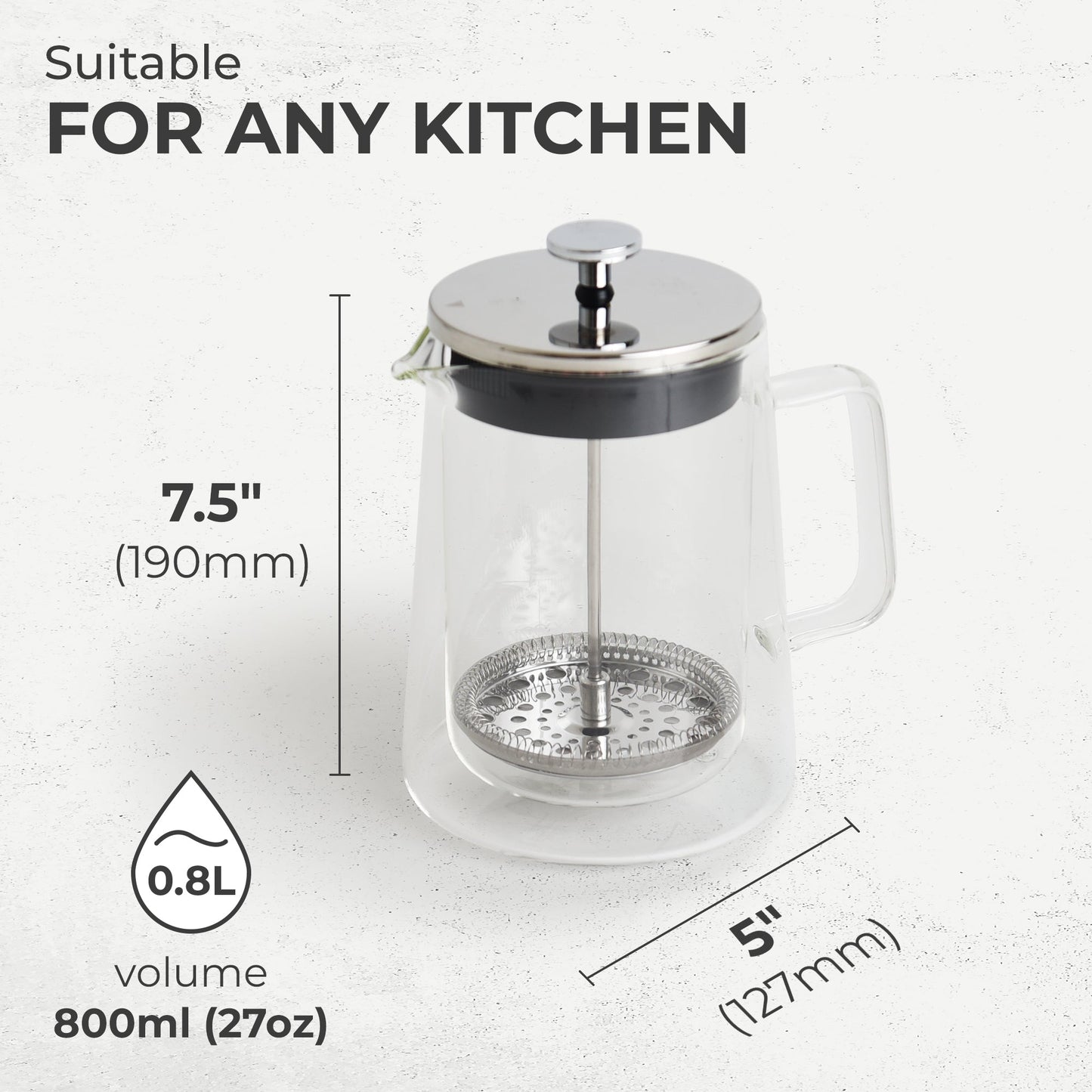 Glass French Press, KF1010