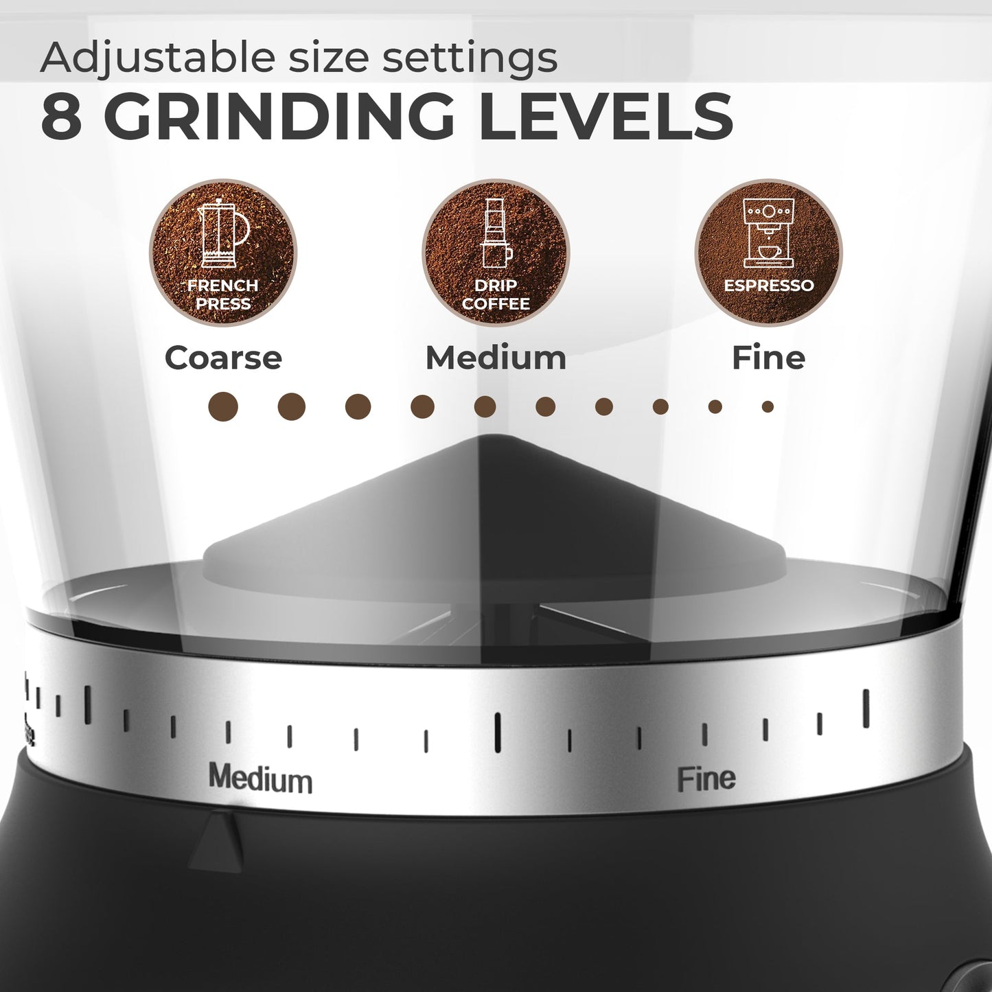 Conical Burr Coffee Grinder, KF8150