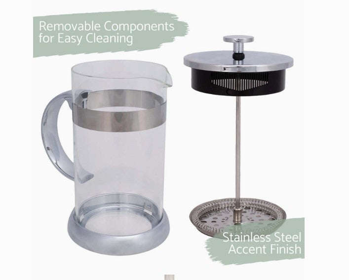 Glass and Stainless Steel French Press