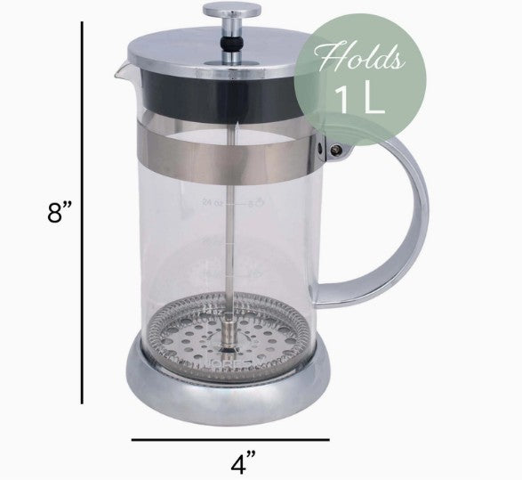 Glass and Stainless Steel French Press