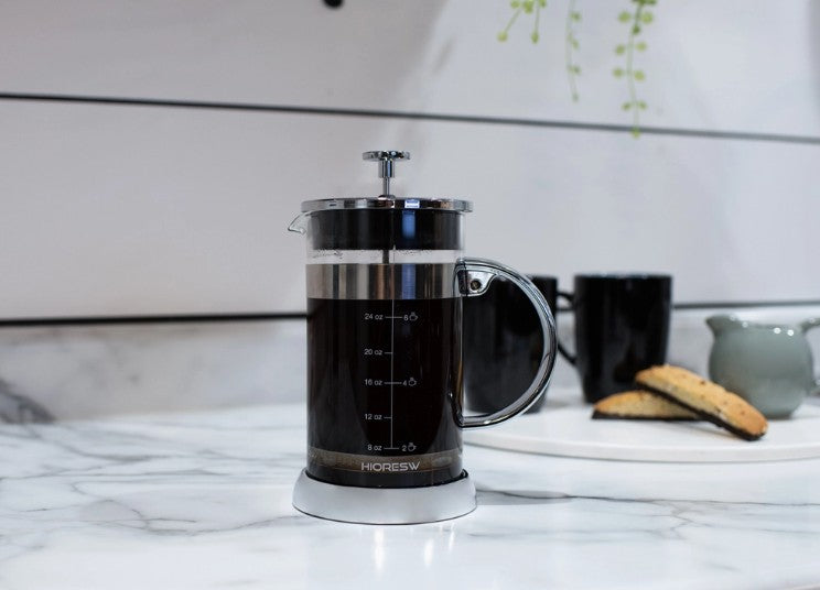 Glass and Stainless Steel French Press