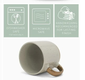 2-Tone Speckled Mug 4-Pack Gray Ceramic Price Is Per Mug