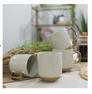 2-Tone Speckled Mug 4-Pack Gray Ceramic Price Is Per Mug