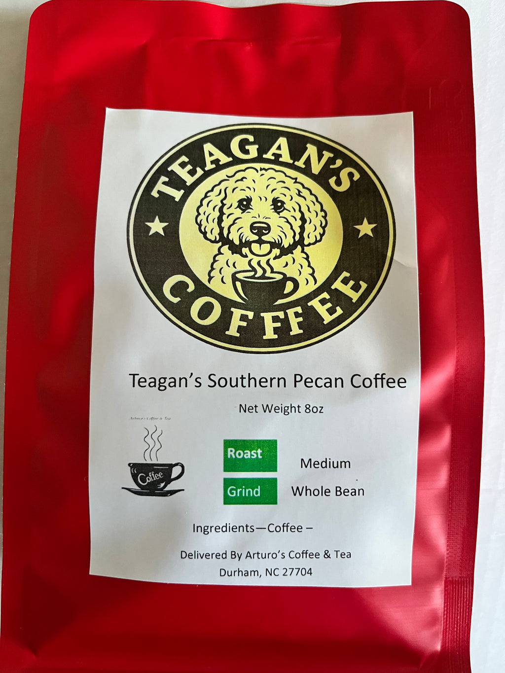 Teagan's Southern Pecan 8oz bag coffee