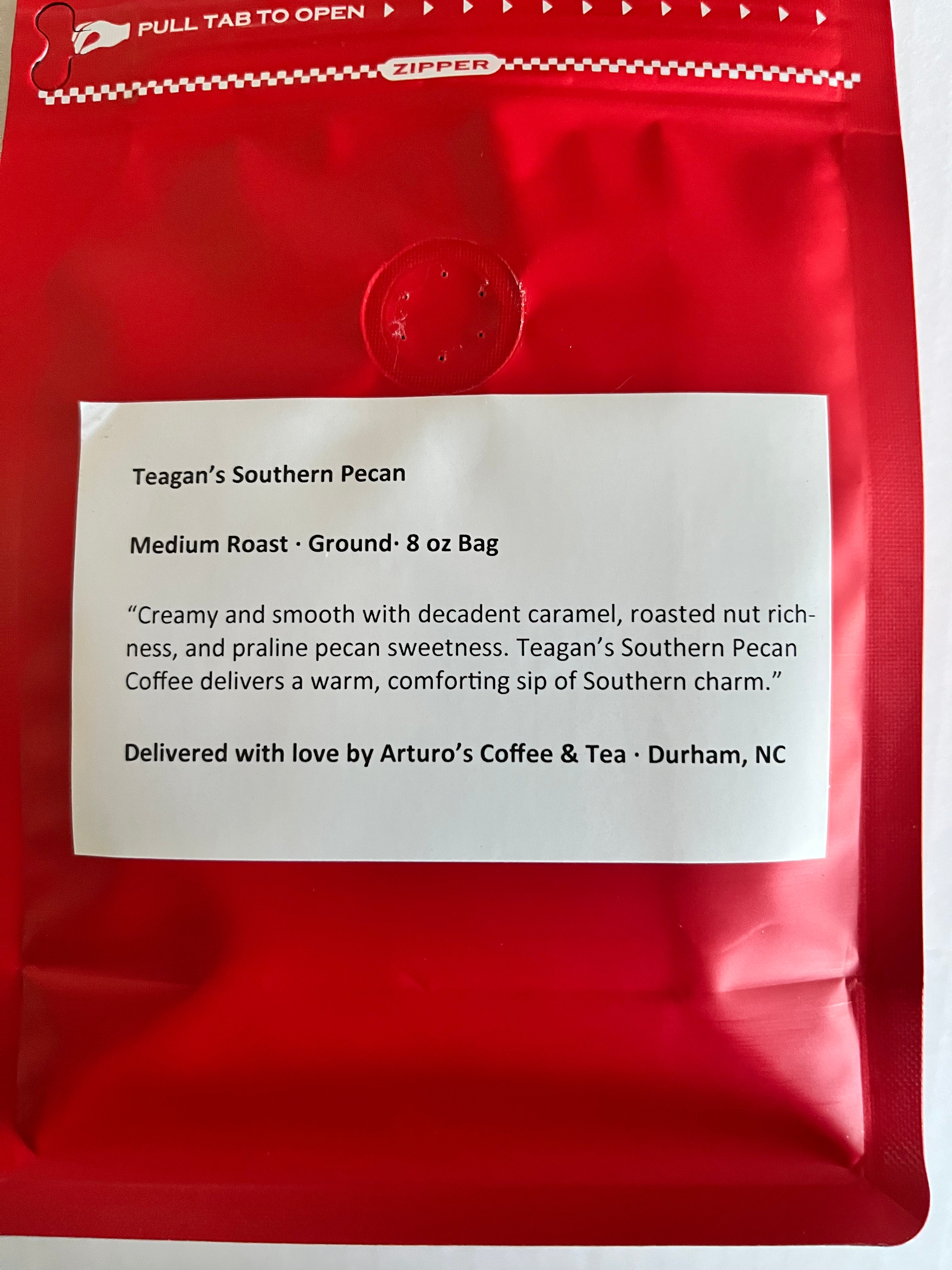 Teagan's Southern Pecan 8oz bag coffee